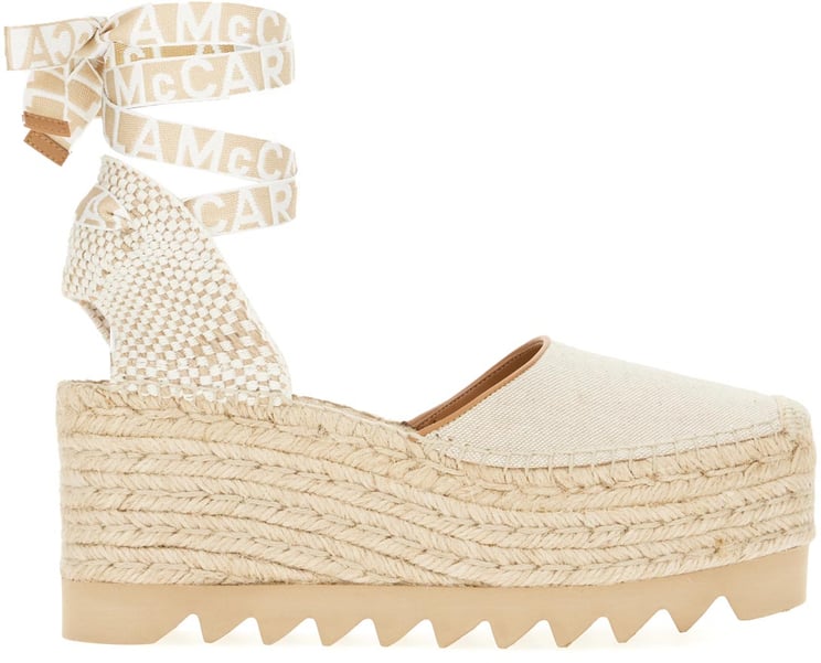 Stella McCartney Stella Mccartney Sand canvas Gaia wedge