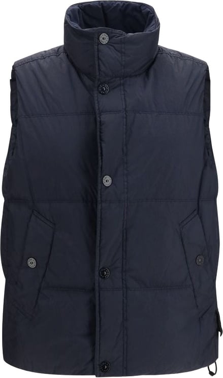 Stone Island Sleeveless Quilted Vest with High Collar