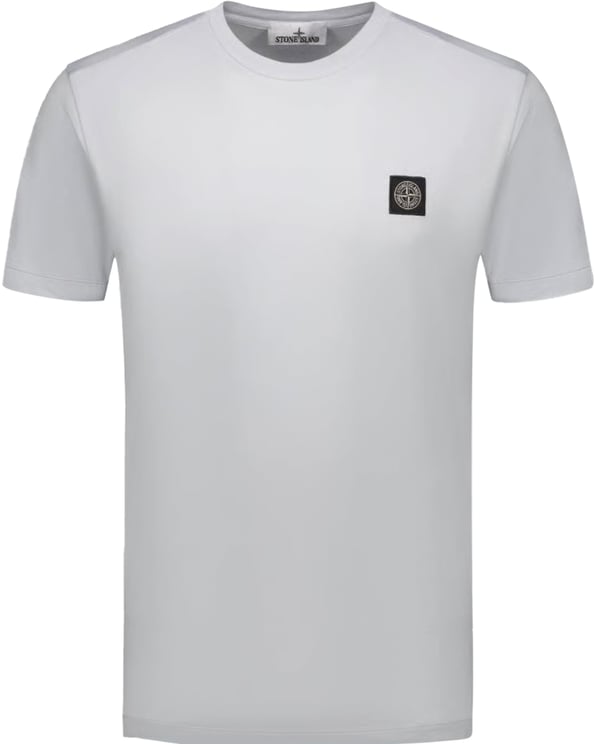 Stone Island T-shirt van 60/2 katoenjersey, parelgrijs.