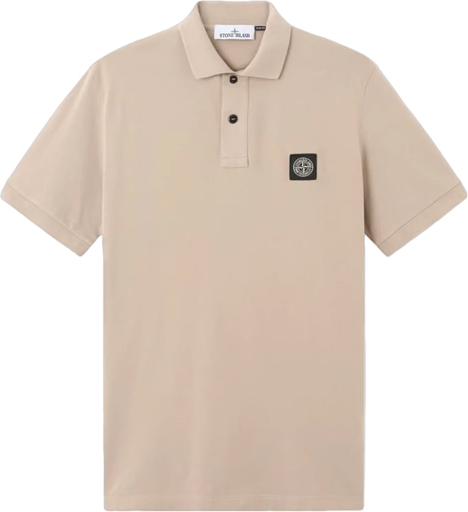 Stone Island Poloshirt van piquéstof (95% biologisch katoen / 5% elastaan) in de kleur Desert Sand.