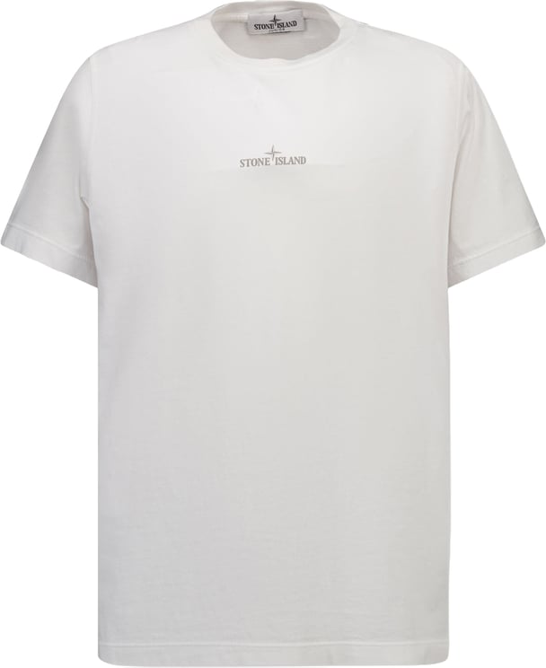 Stone Island Junior Stone Island Kinder Jongens T-Shirt In Wit