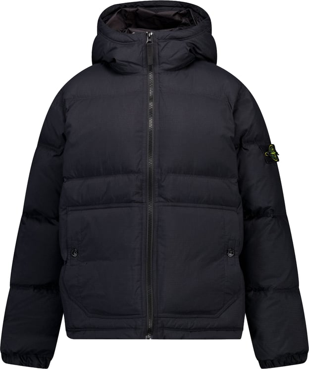 Stone Island Junior Stone Island Kinder Jongens Winterjas In Zwart