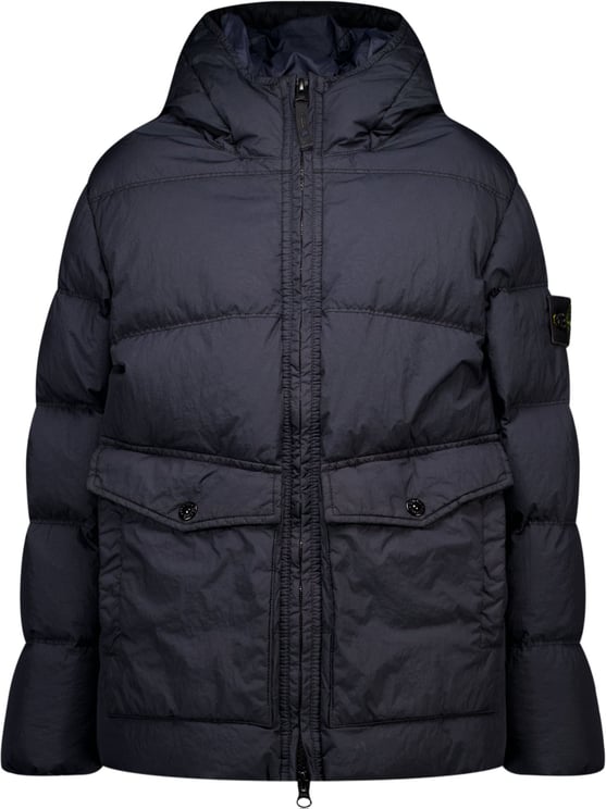 Stone Island Junior Stone Island Kinder Jongens Winterjas In Navy