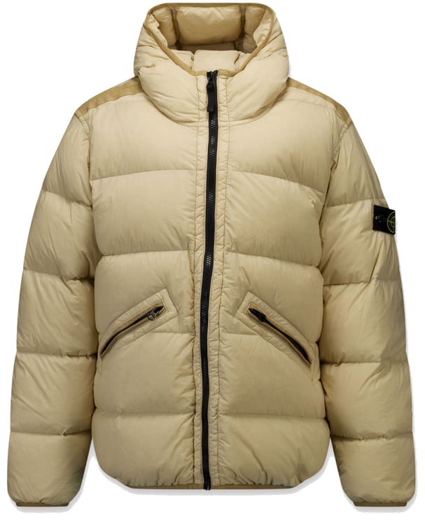 Stone Island Junior Stone Island Kinder Jongens Winterjas In Beige