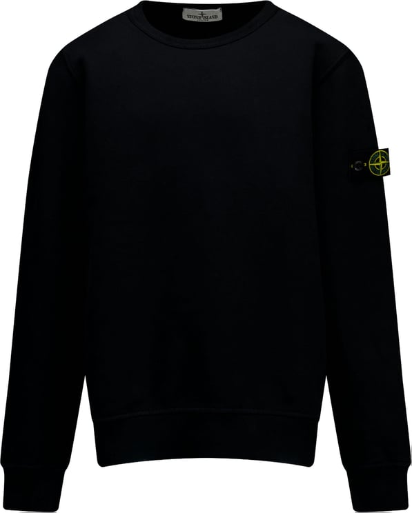 Stone Island Junior Stone Island Kinder Jongens Trui In Zwart