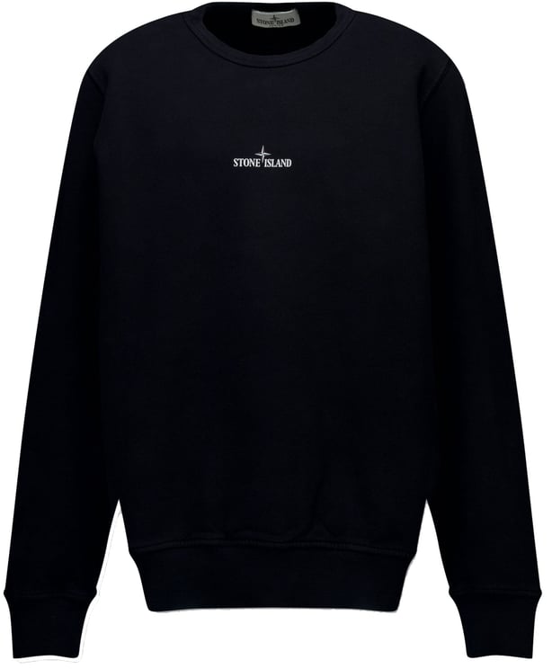 Stone Island Junior Stone Island Kinder Jongens Trui In Zwart