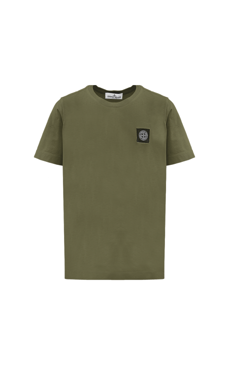 Stone Island Junior Kids Logo Patch T-Shirt Groen