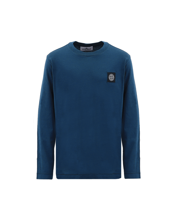 Stone Island Junior Kids Logo-Patch T-Shirt Blauw