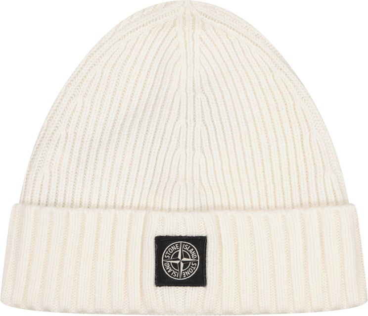 Stone Island Junior Stone Island Kinder Jongens Muts Off White