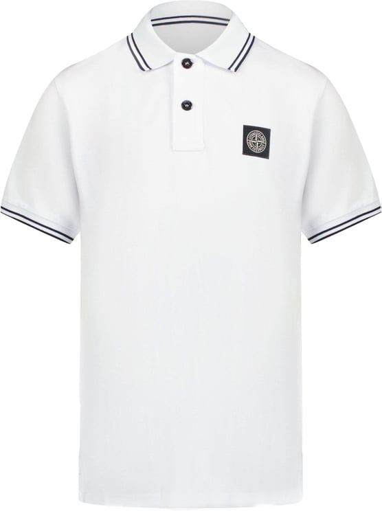 Stone Island Junior Stone Island Jongens Polo Wit