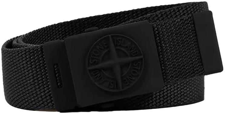 Stone Island Junior Stone Island Kinder Jongens Riem In Zwart