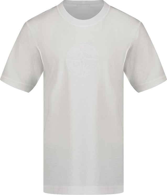Stone Island Junior Stone Island Kinder Jongens T-Shirt In Wit