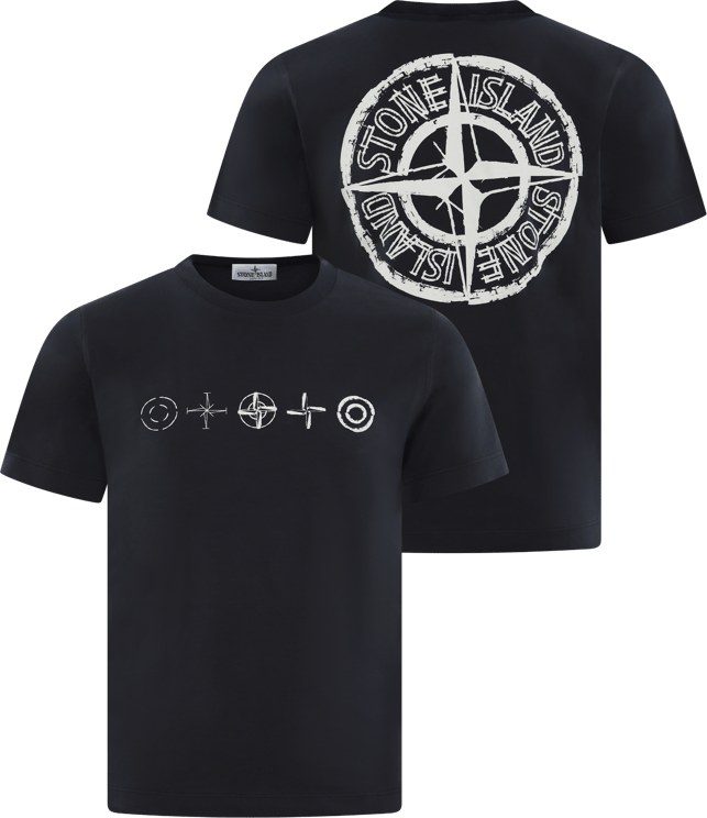 Stone Island Junior Kids Logoprint T-Shirt Blauw