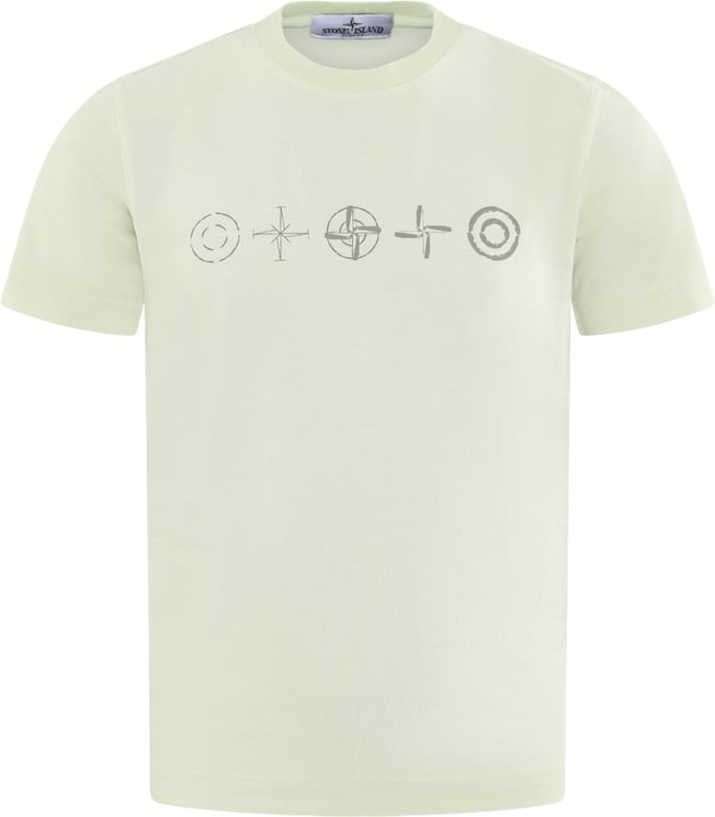 Stone Island Junior Stone Island Kids Logoprint T-Shirt Geel