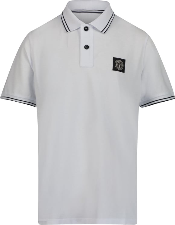 Stone Island Junior Stone Island Kinder Jongens Polo In Wit