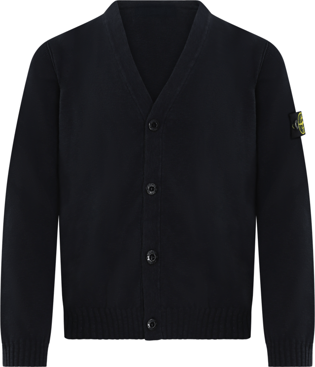 Stone Island Junior Kids Logopatch Cardigan Blauw