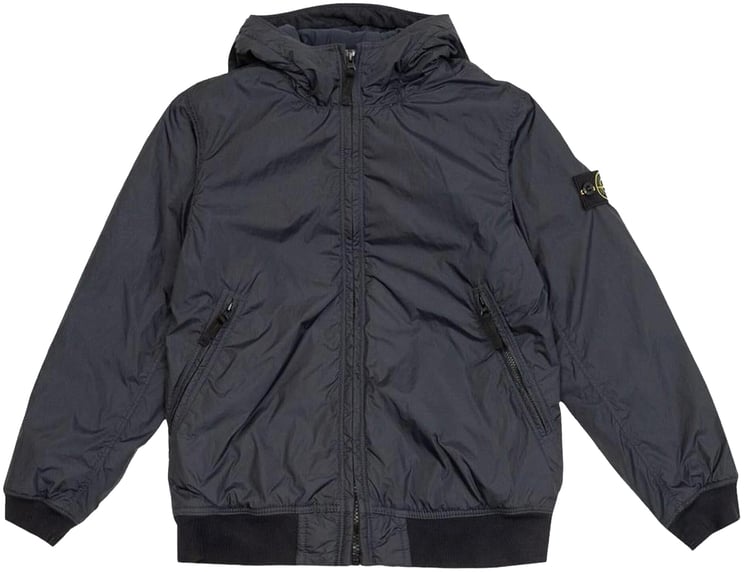 Stone Island Junior Kids Short Parka Blauw