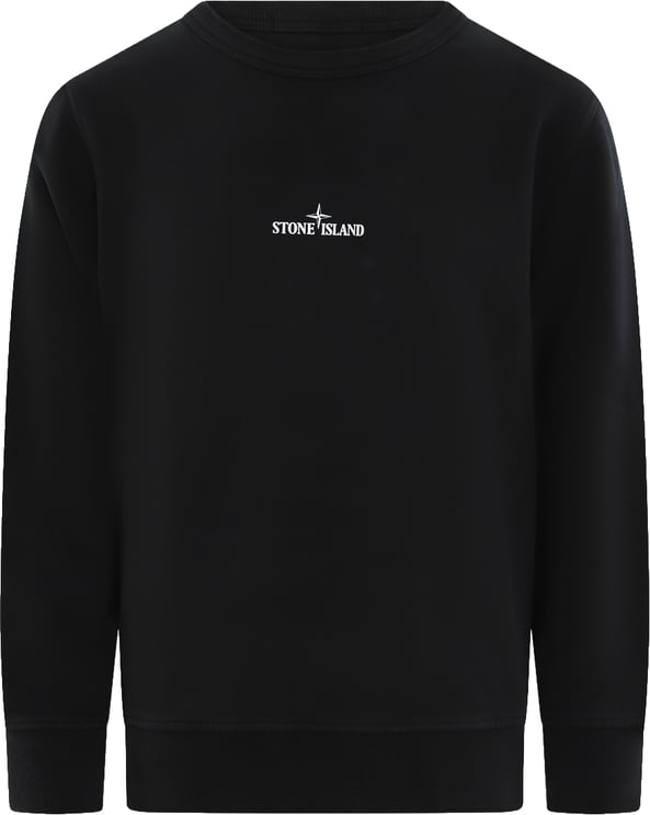 Stone Island Junior Stone Island Kids Compasslogo Sweater Zwart