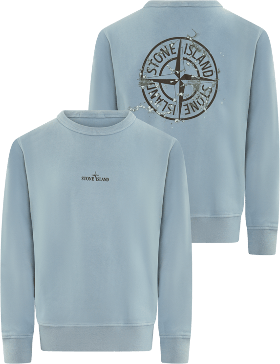 Stone Island Junior Kids Compasslogo Sweater Blauw