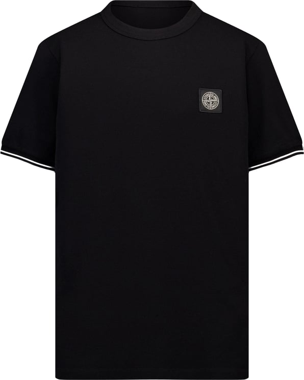 Stone Island Junior Stone Island Kinder Jongens T-Shirt In Zwart