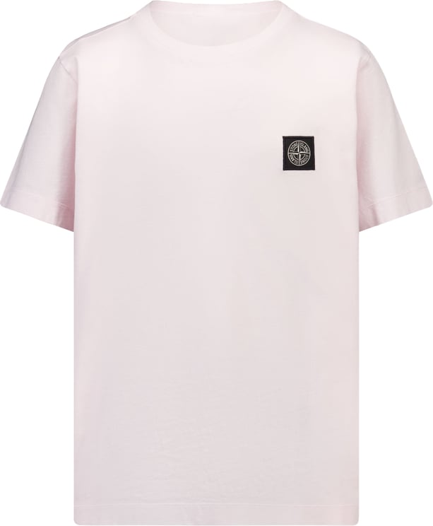 Stone Island Junior Stone Island Kinder Jongens T-Shirt In Roze
