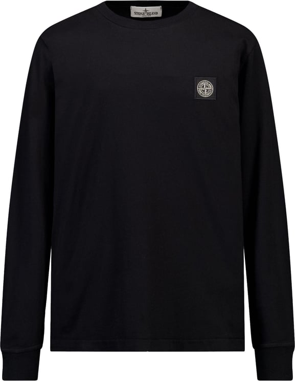 Stone Island Junior Stone Island Kinder Jongens T-Shirt In Zwart