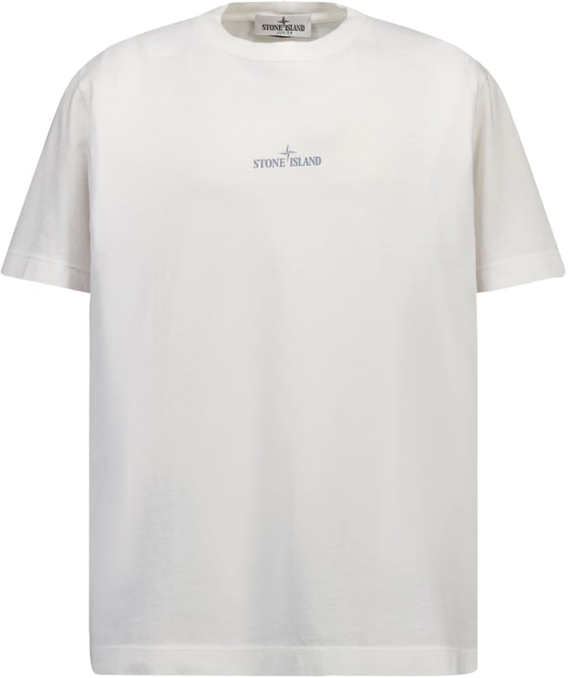 Stone Island Junior Stone Island Kinder Jongens T-Shirt In Wit