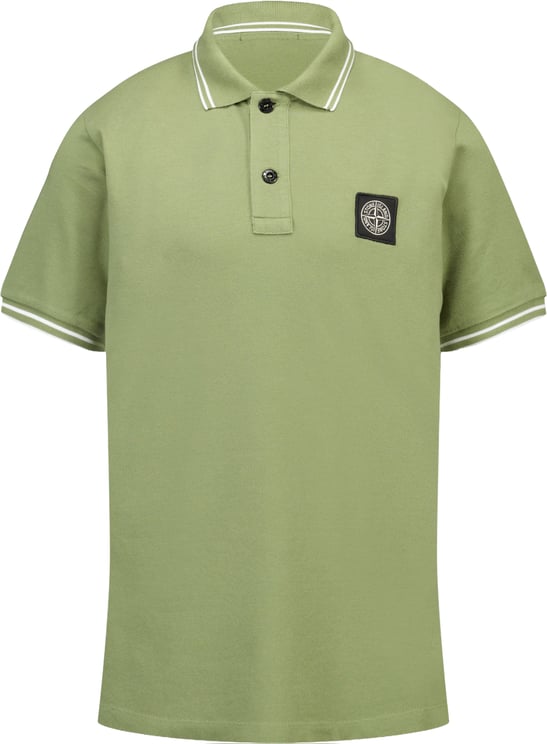 Stone Island Junior Stone Island Kinder Jongens Polo In Olijf Groen