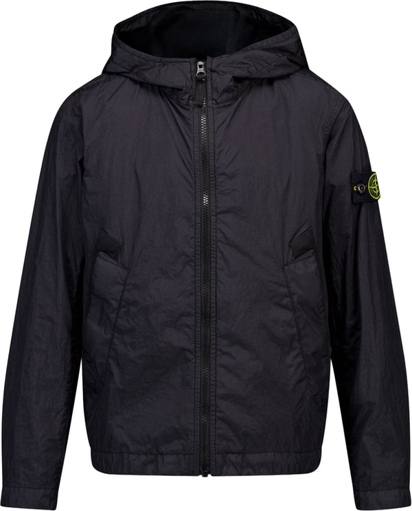 Stone Island Junior Stone Island Kinder Jongens Zomerjas In Zwart