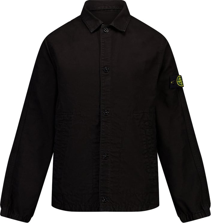 Stone Island Junior Stone Island Kinder Jongens Zomerjas In Zwart