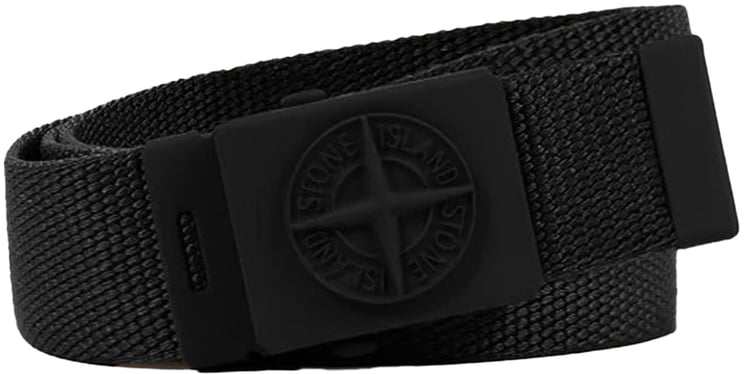 Stone Island Junior Stone Island Kinder Jongens Riem In Zwart