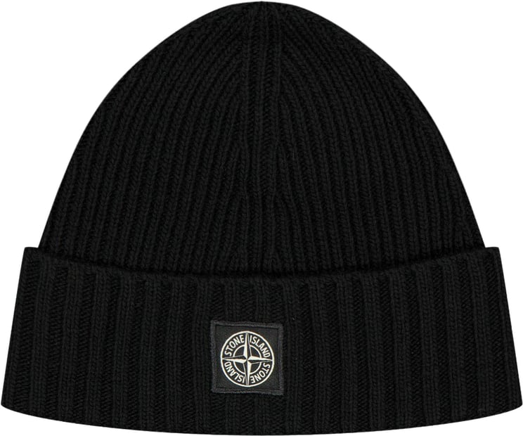 Stone Island Junior Stone Island Kinder Jongens Muts In Zwart