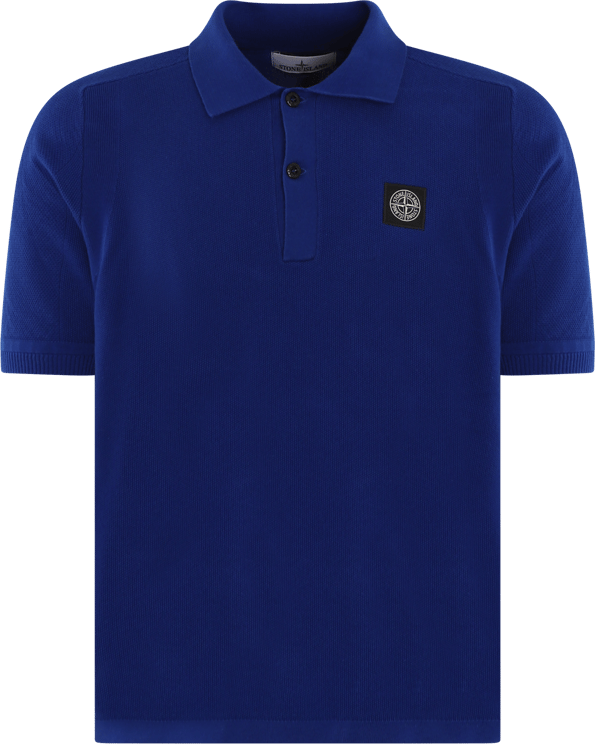 Stone Island Heren Pique Compass Polo Blauw