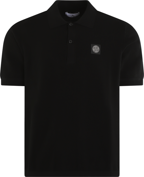 Stone Island Stone Island Heren Compass Patch Polo Zwart
