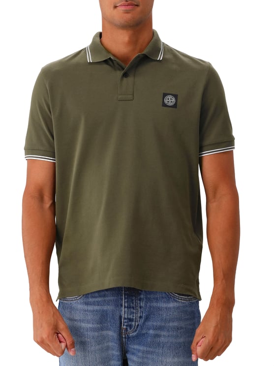 Stone Island Stone Island Polo Contrast Groen