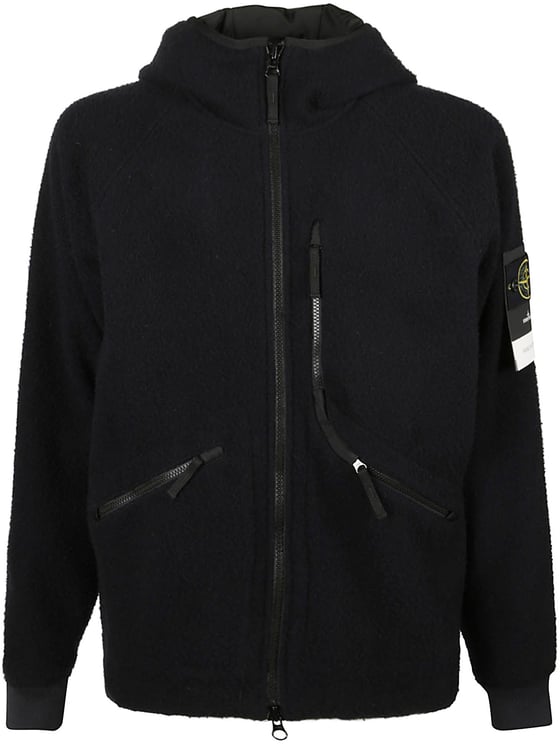 Stone Island Logo Patch Jacket Blue