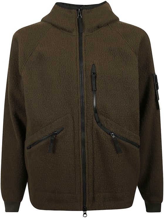 Stone Island Logo Patch Jacket Green