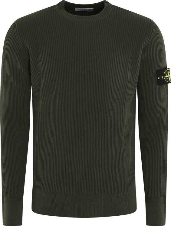 Stone Island Heren Logo Patch Knitted Groen