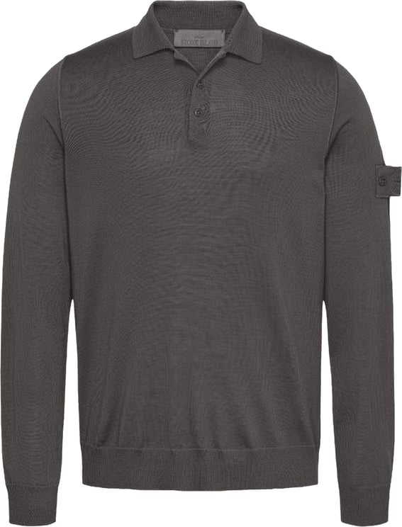 Stone Island Heren Logo Patch Poloshirt Grijs