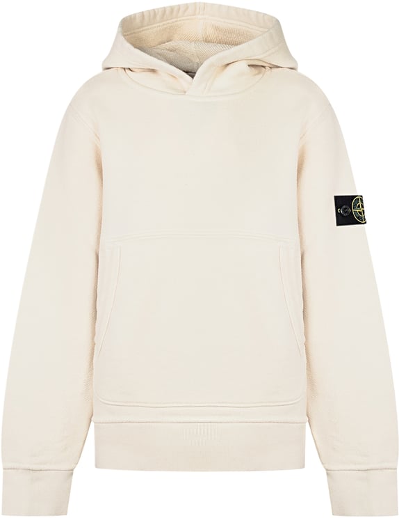 Stone Island Felpa con Cappuccio Avorio Stone Island Kids