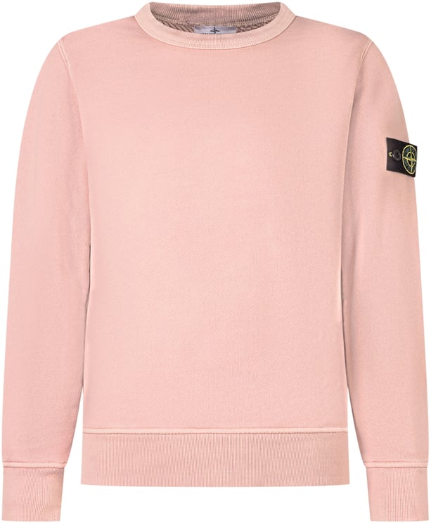 Stone Island Stone Island Kids Felpa Rosa con Logo Iconico