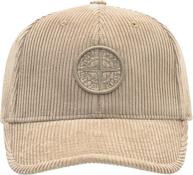 Stone Island Cappellino in Velluto a Coste Stone Island con Logo