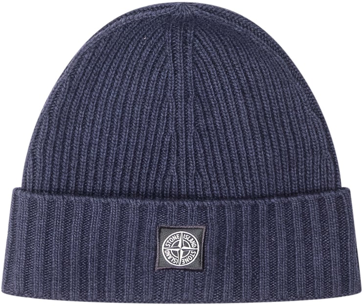 Stone Island Stone Island Berretto in Maglia Blu