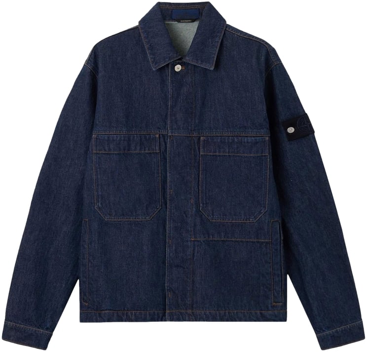 Stone Island Heren Logopatch Coach Jacketr Blauw