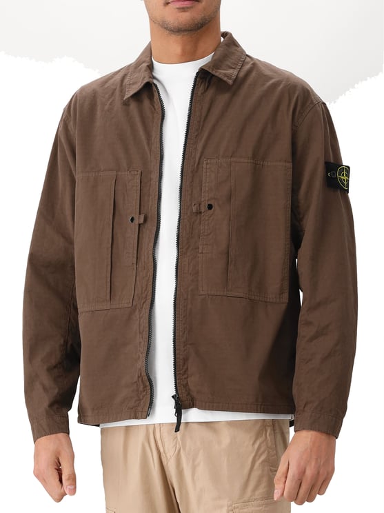 Stone Island Stone Island Overshirt Bruin