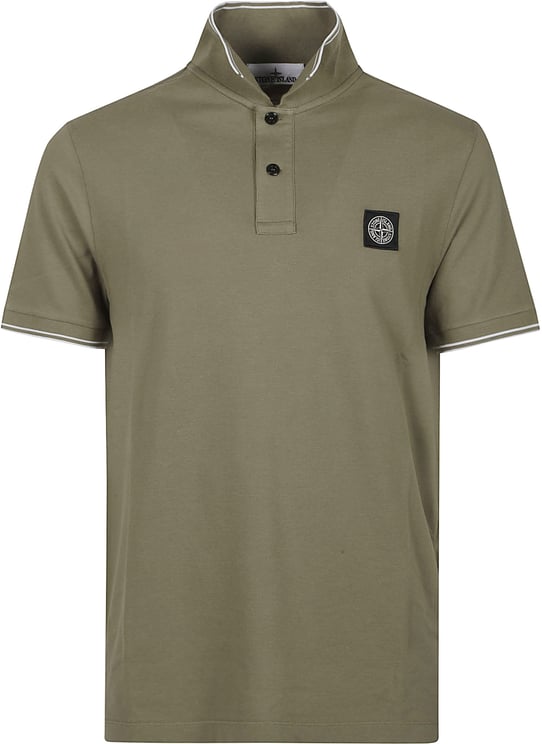 Stone Island Short Sleeve Slim Fit Polo Shirt Green