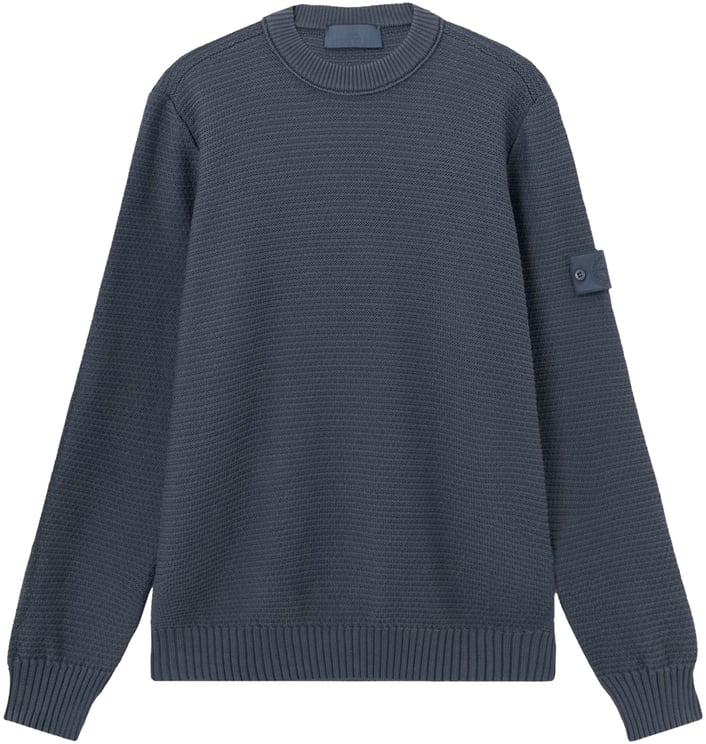 Stone Island Heren Ribbed Trims Ghost Blauw