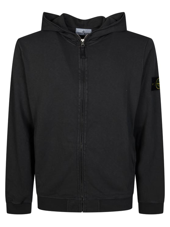 Stone Island Cotton Sleeve Patch Zip Hoodie
