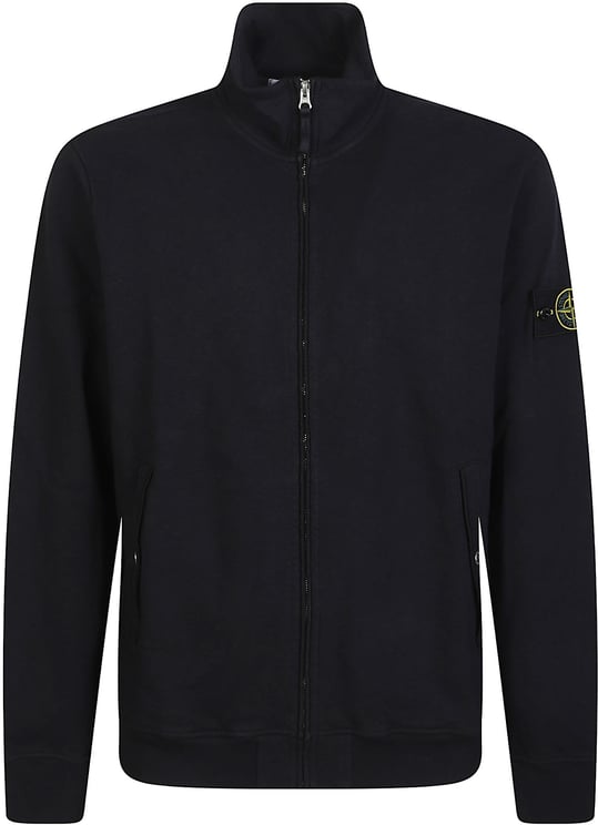 Stone Island Full Zip Up Sweatshirt Blue