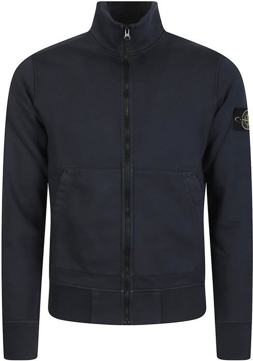 Stone Island Full Zip Up Sweatshirt Blue